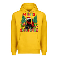 Lemon meowy christmas black cat Premium Hoodie - MaliasSmallBusiness