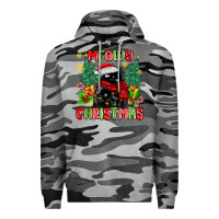 Slate Camo meowy christmas black cat Premium Hoodie - MaliasSmallBusiness