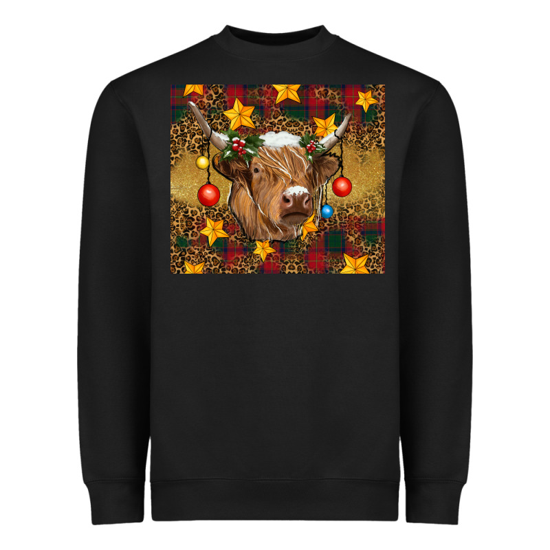 Christmas Cow Heavyweight Sweatshirt by RanaPortraitStore | Teevron