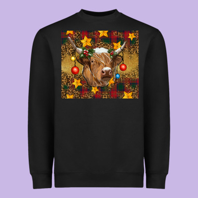 Heavyweight Sweatshirt Christmas cow