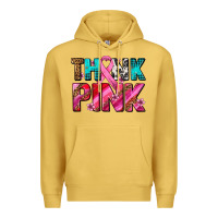 Antique Gold think pink cancer ribbon Premium Hoodie - AdoDesignShop