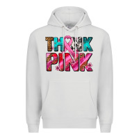Dove Grey think pink cancer ribbon Premium Hoodie - AdoDesignShop