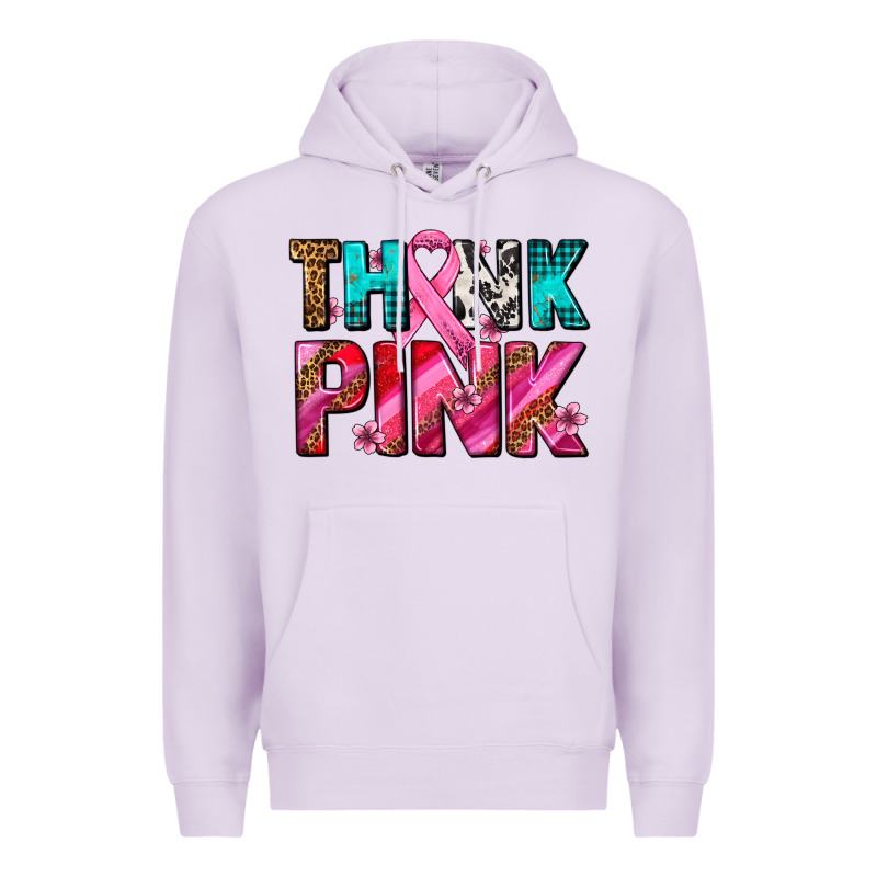 Think Pink Cancer Ribbon Premium Hoodie by AdoDesignShop | Teevron