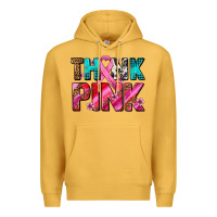 Mustard think pink cancer ribbon Premium Hoodie - AdoDesignShop