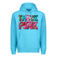 Ocean Blue think pink cancer ribbon Premium Hoodie - AdoDesignShop
