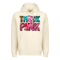 Sandshell think pink cancer ribbon Premium Hoodie - AdoDesignShop