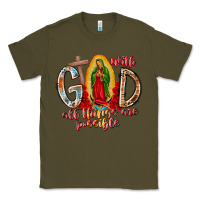 Army Green With God All Things Are Possible Classic Tee - RacoonDesign