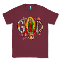 Burgundy With God All Things Are Possible Classic Tee - RacoonDesign