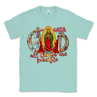 Seafoam With God All Things Are Possible Classic Tee - RacoonDesign