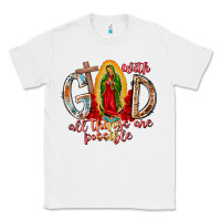 White With God All Things Are Possible Classic Tee - RacoonDesign