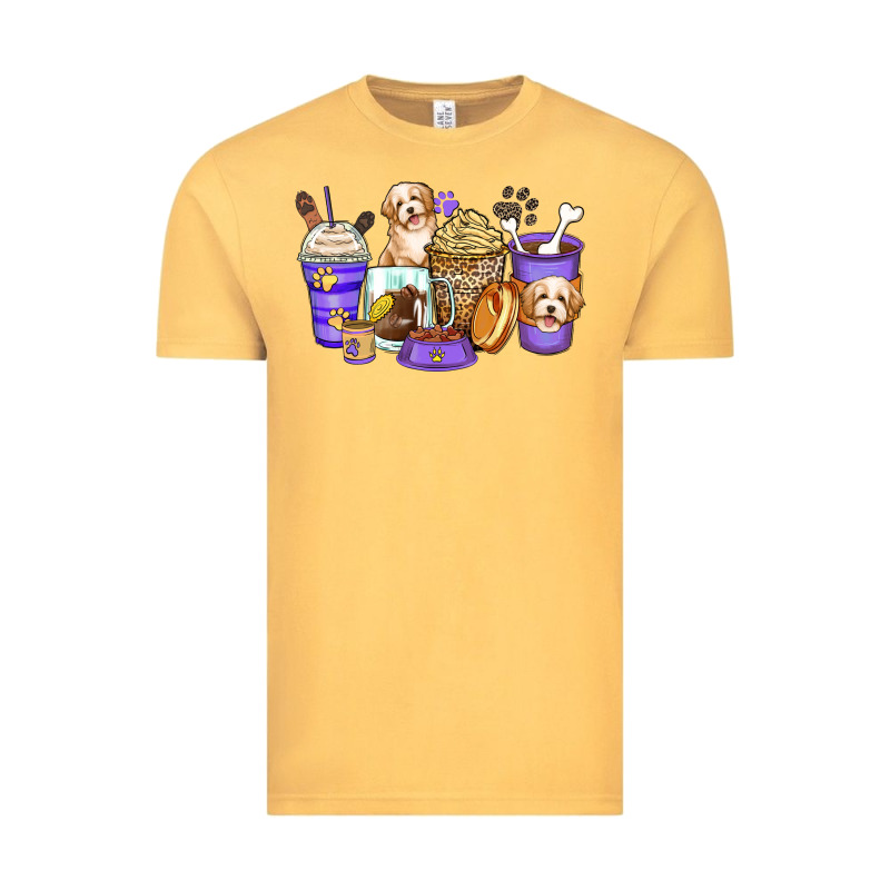 Havanese Terrier Coffee Cups Vintage Tee by Zillion Design Studio | Teevron