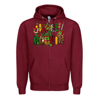 Burgundy jingle bell rockin Zipper Hoodie - AdoDesignShop