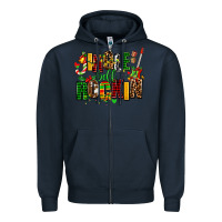Navy jingle bell rockin Zipper Hoodie - AdoDesignShop