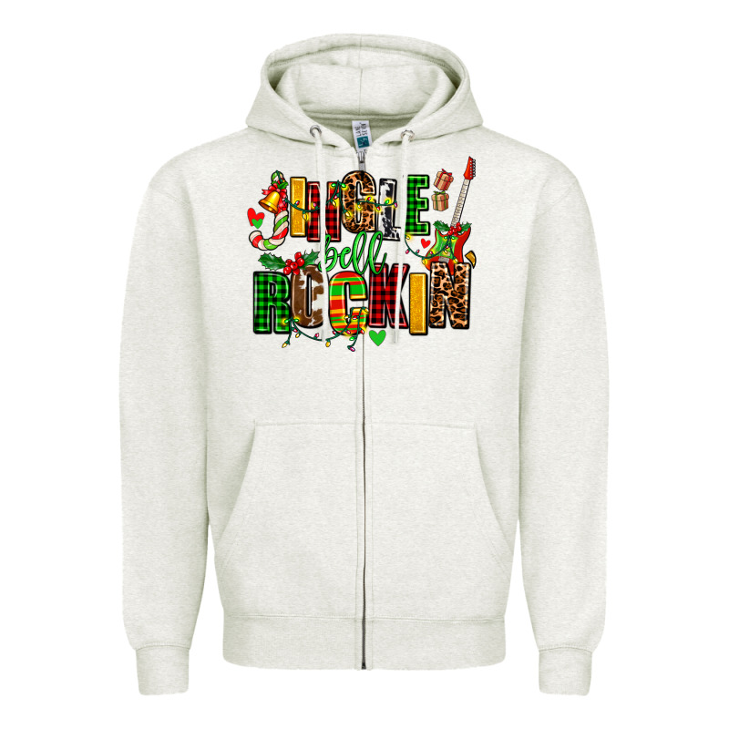 Jingle Bell Rockin Zipper Hoodie by AdoDesignShop | Teevron