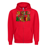 Red jingle bell rockin Zipper Hoodie - AdoDesignShop