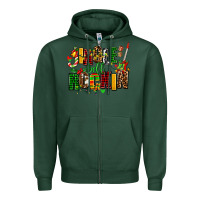 Sports Green jingle bell rockin Zipper Hoodie - AdoDesignShop