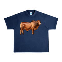 Navy brahman bull Urban Heavy Tee - RanaPortraitStore