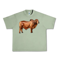 Oil Green brahman bull Urban Heavy Tee - RanaPortraitStore