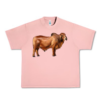 Salmon brahman bull Urban Heavy Tee - RanaPortraitStore