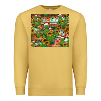 Antique Gold feliz navidad merry christmas cactus tumbler Premium Sweatshirt - Jasminsmagicworld