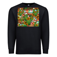 Black feliz navidad merry christmas cactus tumbler Premium Sweatshirt - Jasminsmagicworld