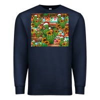 Navy feliz navidad merry christmas cactus tumbler Premium Sweatshirt - Jasminsmagicworld