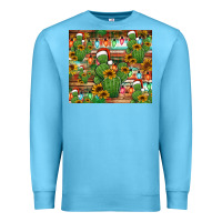 Ocean Blue feliz navidad merry christmas cactus tumbler Premium Sweatshirt - Jasminsmagicworld