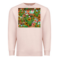 Pale Pink feliz navidad merry christmas cactus tumbler Premium Sweatshirt - Jasminsmagicworld