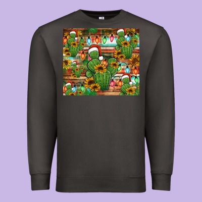 Feliz Navidad Merry Christmas Cactus Tumbler Premium Sweatshirt Designed By Jasminsmagicworld