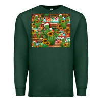 Sports Green feliz navidad merry christmas cactus tumbler Premium Sweatshirt - Jasminsmagicworld