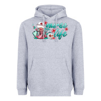 Heather Grey nurse life gnomies Heavyweight Hoodie - BarkalooDesign