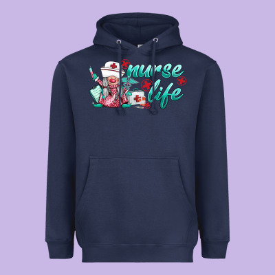Nurse Life Gnomies Heavyweight Hoodie Designed By Barkaloodesign
