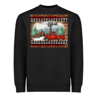 Black christmas farm and truck Heavyweight Sweatshirt - RanaPortraitStore