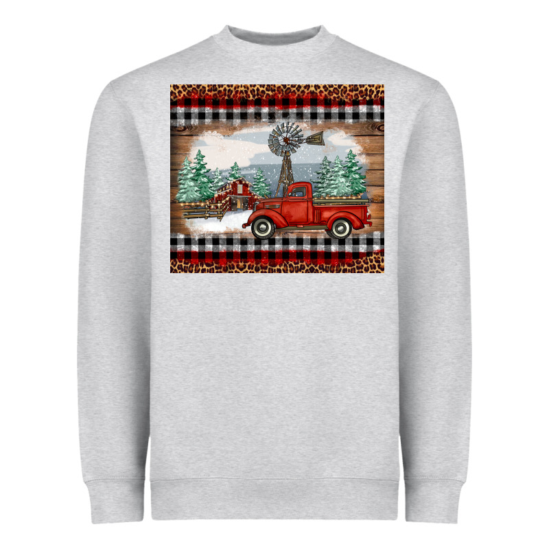 Christmas Farm And Truck Heavyweight Sweatshirt by RanaPortraitStore | Teevron
