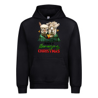Black have a llamazing christmas alpaca head Urban Hoodie - LillyAllenDesigns