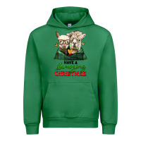 Emerald have a llamazing christmas alpaca head Urban Hoodie - LillyAllenDesigns