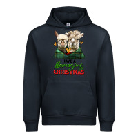 Navy have a llamazing christmas alpaca head Urban Hoodie - LillyAllenDesigns