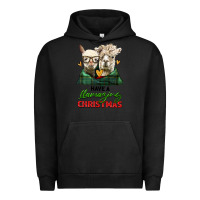Pigment Black have a llamazing christmas alpaca head Urban Hoodie - LillyAllenDesigns