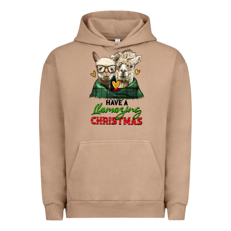 Have A Llamazing Christmas Alpaca Head Urban Hoodie by LillyAllenDesigns | Teevron