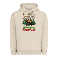 Pigment French Oak have a llamazing christmas alpaca head Urban Hoodie - LillyAllenDesigns