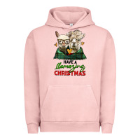 Pigment Salmon have a llamazing christmas alpaca head Urban Hoodie - LillyAllenDesigns