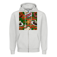 Dove Grey christmas cake seamless pattern Zipper Hoodie - BundleAndBundleShop