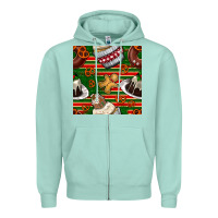 Seafoam christmas cake seamless pattern Zipper Hoodie - BundleAndBundleShop
