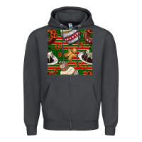 Smoke christmas cake seamless pattern Zipper Hoodie - BundleAndBundleShop