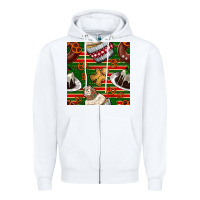 White christmas cake seamless pattern Zipper Hoodie - BundleAndBundleShop