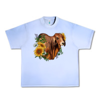 Grape Ice brahman bull with sunflowers Urban Heavy Tee - RanaPortraitStore
