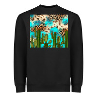 Black cactus turquoise leopard cowhide tumbler rana Heavyweight Sweatshirt - RanaPortraitStore