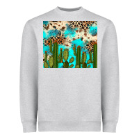 Cactus Turquoise Leopard Cowhide Tumbler Rana Heavyweight Sweatshirt | Teevron