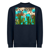 Navy cactus turquoise leopard cowhide tumbler rana Heavyweight Sweatshirt - RanaPortraitStore