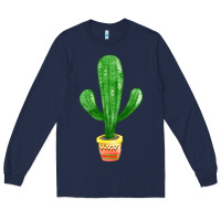 Navy mexican cactus Long Sleeve Tee - FaDigitalArtStudio